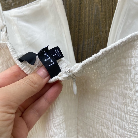 Cotton White Jacquard Textured Midi Dress 🌿 - Picture 11 of 12